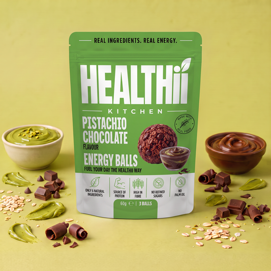 PISTACHIO CHOCOLATE PROTEIN ENERGY BALLS